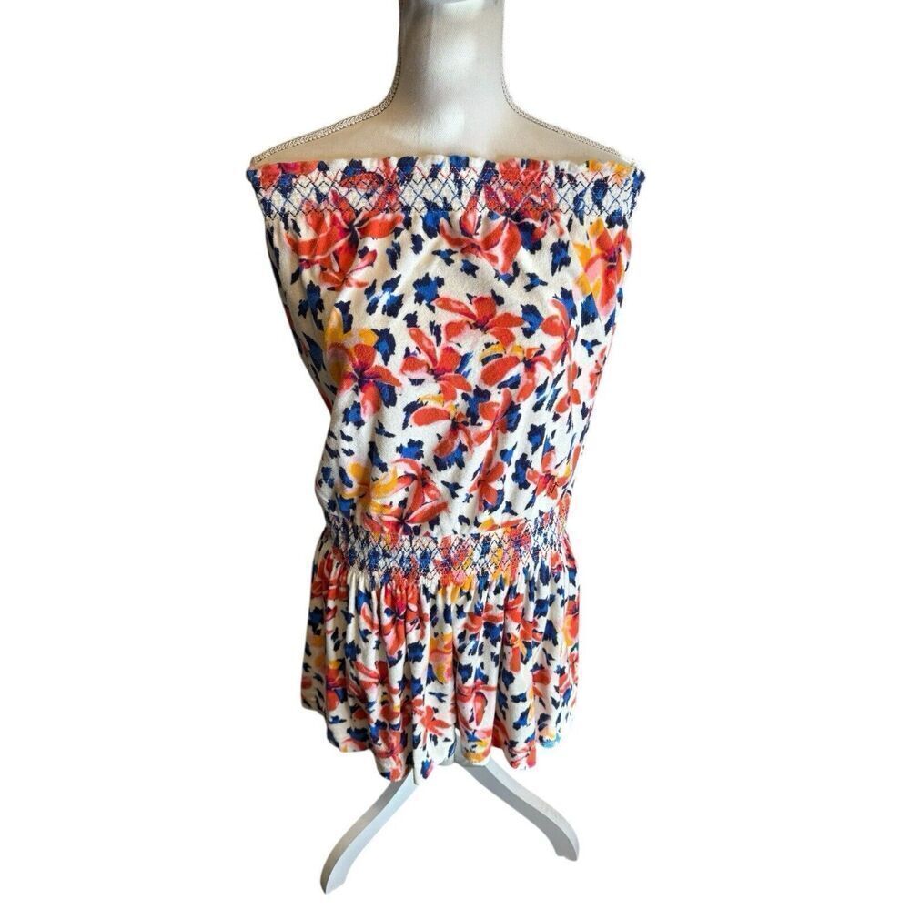 Juicy Couture Floral Terry Off The Shoulder Floral. So Beautiful ! Sz Small Y2K